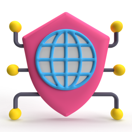 Netzwerkschutz  3D Icon