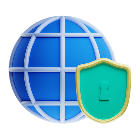 Netzwerksicherheit  3D Icon