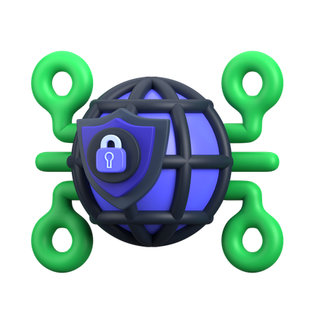 Netzwerksicherheit  3D Icon