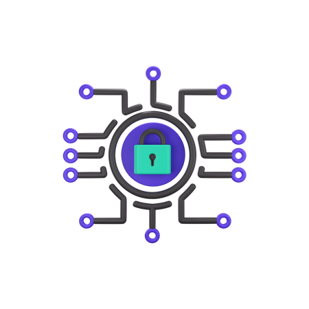 Netzwerksicherheit  3D Icon