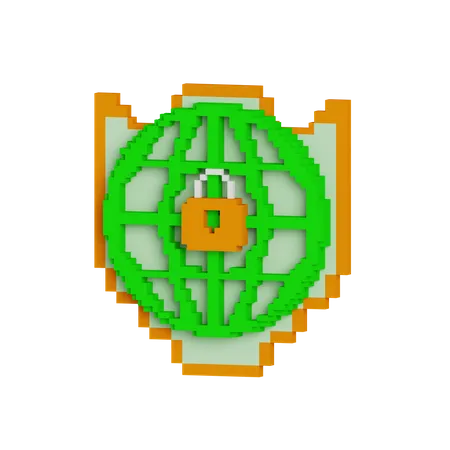 Netzwerksicherheit  3D Icon