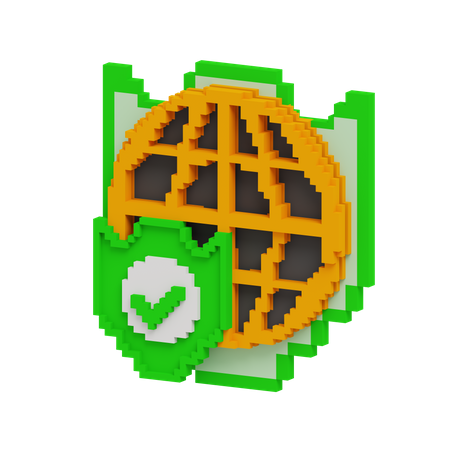 Netzwerksicherheit  3D Icon