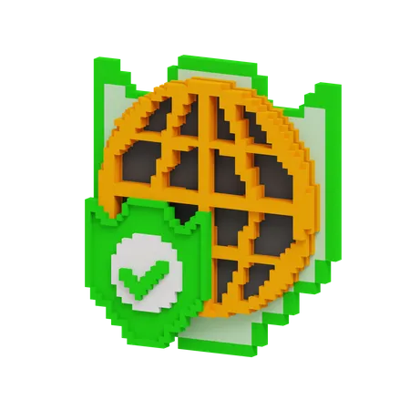 Netzwerksicherheit  3D Icon