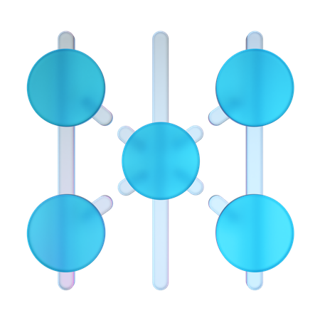 Netzwerkübergreifend  3D Icon