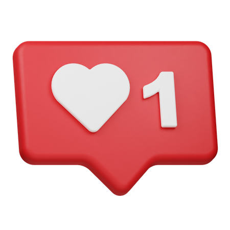 Neue Like-Benachrichtigung  3D Icon