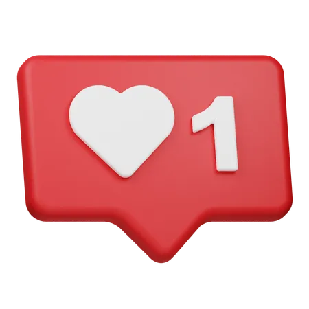 Neue Like-Benachrichtigung  3D Icon