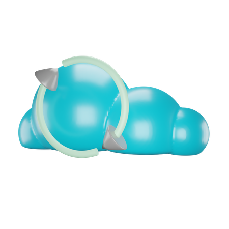 Cloud neu laden  3D Icon