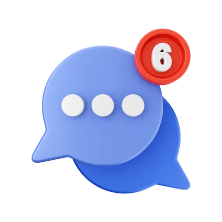 Neue Chat-Benachrichtigung  3D Icon