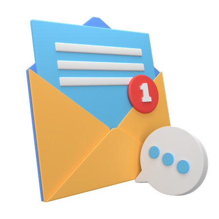 Neue e-mail  3D Icon