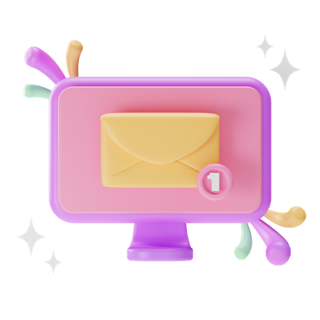 Benachrichtigung über neue E-Mail  3D Icon
