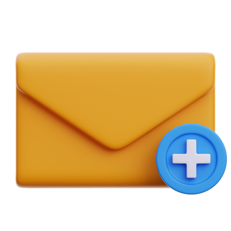 Neue E-Mail hinzufügen  3D Icon