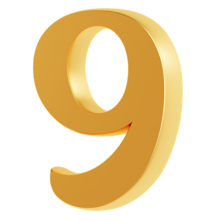 Numéro neuf  3D Icon