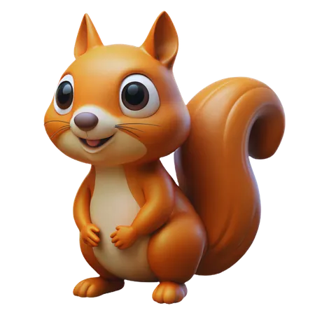 Neugieriges Eichhörnchen  3D Icon