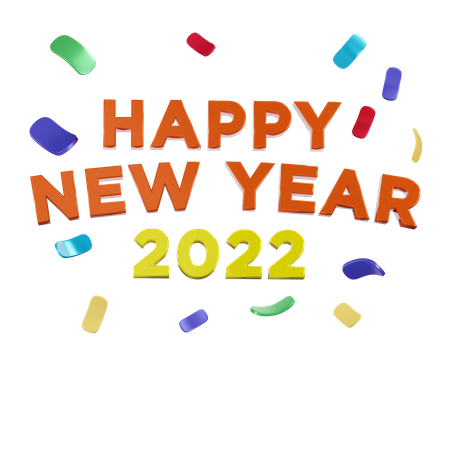 Neujahr 2022  3D Illustration