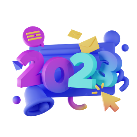 Neujahr 2023  3D Icon