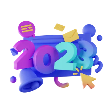 Neujahr 2023  3D Icon