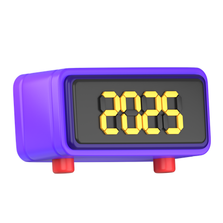 Countdown zum neuen Jahr 2025  3D Icon