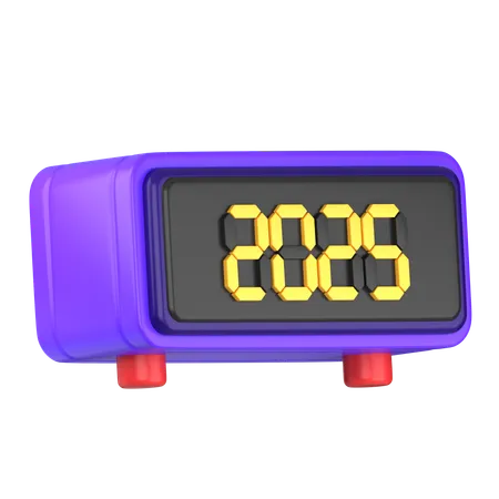 Countdown zum neuen Jahr 2025  3D Icon