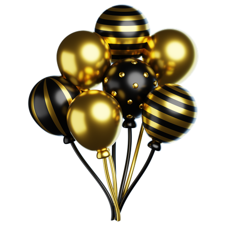 Neujahrsballon  3D Icon