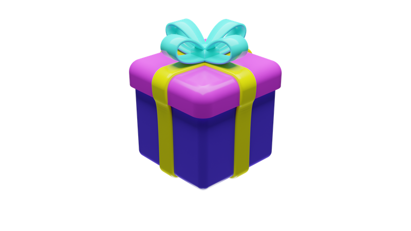 Neujahrsgeschenkbox  3D Icon