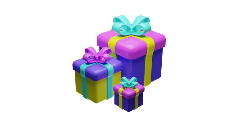 Neujahrsgeschenkbox  3D Icon