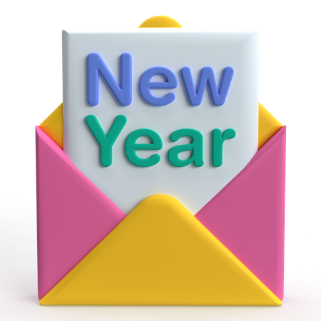 Neujahrspost  3D Icon