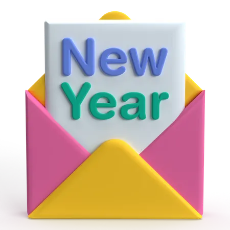 Neujahrspost  3D Icon