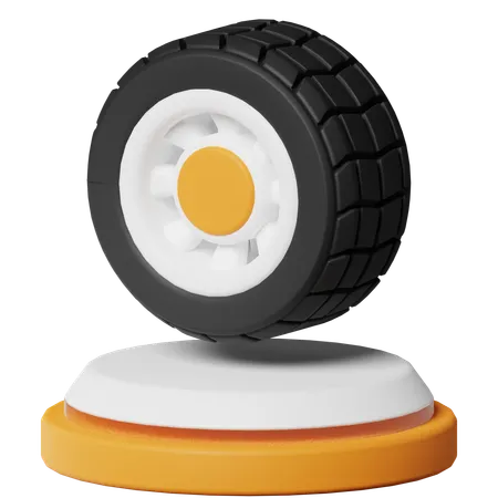 Neumático  3D Icon