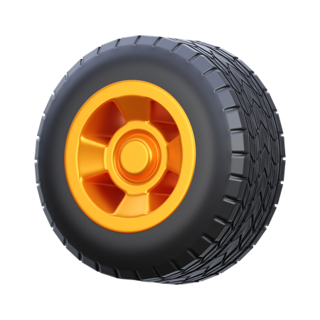 Neumático  3D Icon