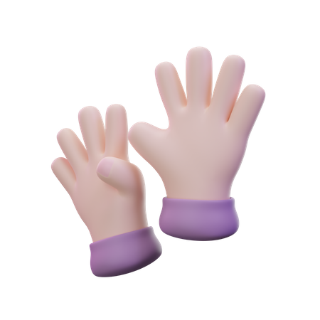 Neun-Finger-Handgeste  3D Icon