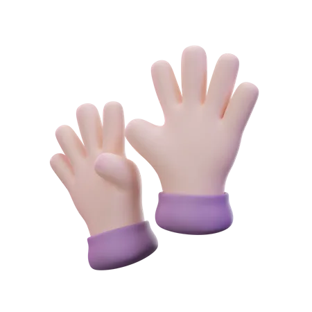 Neun-Finger-Handgeste  3D Icon