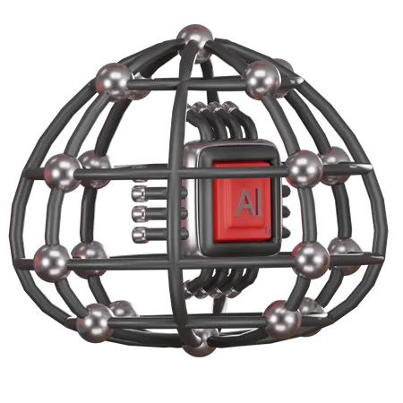 Neural Network 3 D Icon 3D Icon