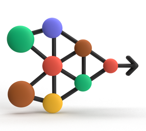 신경망  3D Icon