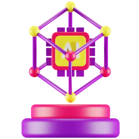 Neural Network  3D Icon