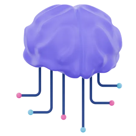 Neural Network Brain  3D Icon