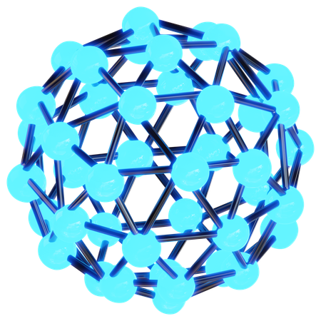 Neural Network Diagram  3D Icon