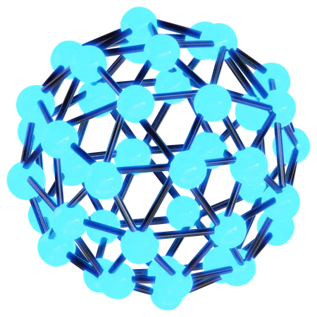 Neural Network Diagram  3D Icon