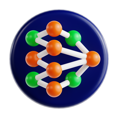 Neurales Netzwerk  3D Icon