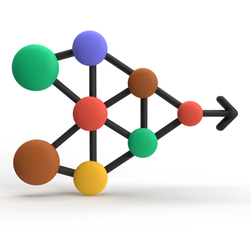 Neurales Netzwerk  3D Icon