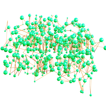 Neuronales Netzwerk Gehirnstruktur  3D Icon