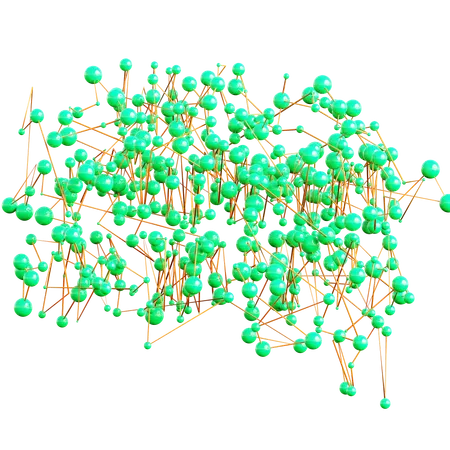 Neuronales Netzwerk Gehirnstruktur  3D Icon