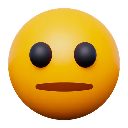 Neutral Emoji  3D Icon