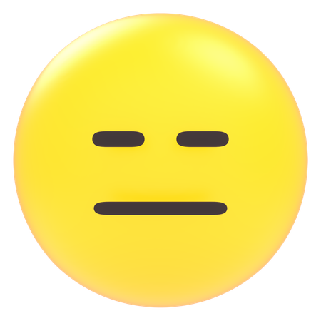 Neutral Emoji  3D Icon