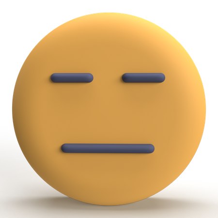Neutral Emoji  3D Icon