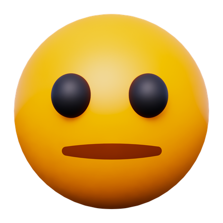 Neutral Emoji  3D Icon