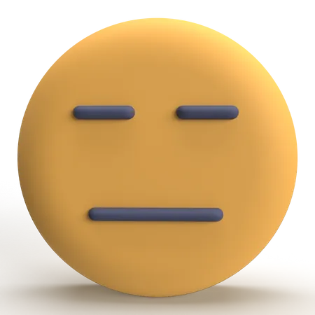 Neutral Emoji  3D Icon
