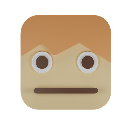 Neutral face  3D Emoji