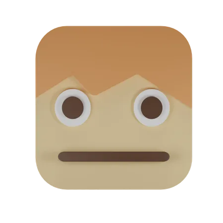 Neutral face  3D Emoji