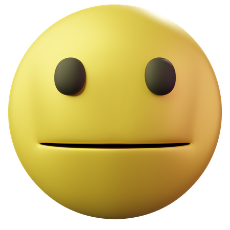 Neutral Face  3D Emoji