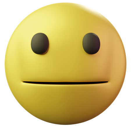 Neutral Face  3D Emoji
